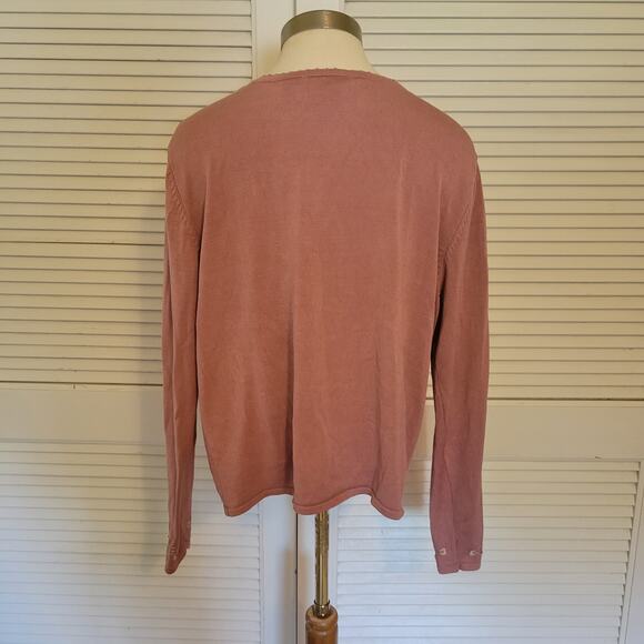 Field Manor Floral Embroidered Silk Nylon Cardigan Women's Purple - Picture 2 of 7